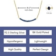 thumbnail image 5 of Blue Sapphire Bar Necklace for Women – 925 Sterling Silver 18K Gold Plated Jewelry Gift for Women, September Birthstone Elegant Mother's Day Gifts, 5 of 9