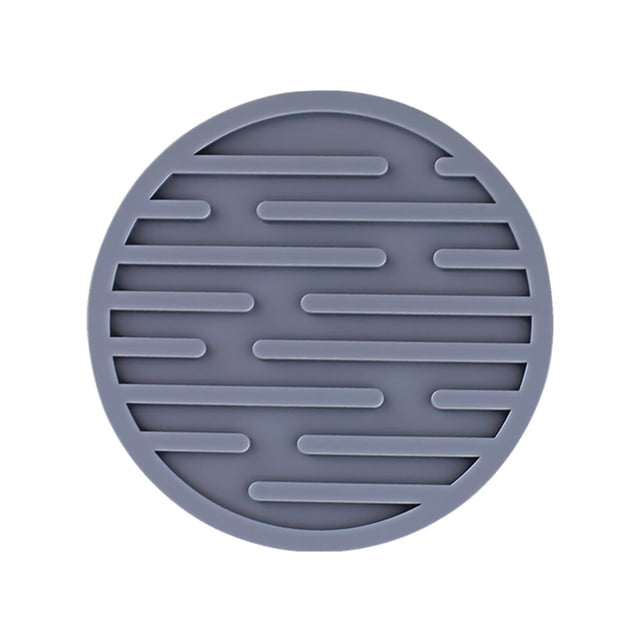 Pack de 4 Boissons Sous-Verres Anti-Dérapant Bol de Chaleur Lavable Réutilisable à Faible Bruit Résistant Cuisine Napperon Tasse Tapis Drainant Porte-Bouteilles Tampon Vaisselle Home Bar Gris