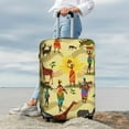thumbnail image 3 of Lsque Ethnic African Printed Luggage Cover, Travel Luggage Protector,Scratch and Dirt Resistant, Fits 18-32 Inch Luggage - Small, 3 of 9