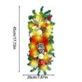 thumbnail image 3 of LED Christmas Swag Prelit with Shatterproof Ornaments and Berries,Cordless Light Up Stairway Swag Garland for Front Door Stair Windows Fireplace Wall Hanging Decor,Xmas Decor with Bowknot, 3 of 6