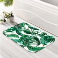 thumbnail image 6 of Tropical Palm Leaf 16x24 Flannel Bath Mat for Bathroom, Anti-Slip Backing Soft Bathroom Rug, Washable Water Absorbent Mat, 6 of 9