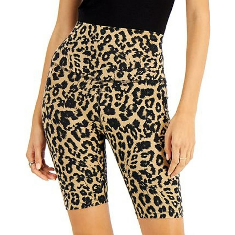 Lna Women s Leopard Print Bike Shorts Brown Size Small Walmart