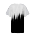thumbnail image 3 of Mujeres Tops Casual verano encaje manga corta Split cuello túnica impresa camisetas camisetas Tops OAVQHLG3B Store lin121212, 3 of 4