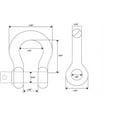 thumbnail image 4 of Pair (2x) Galvanized 3/4" D-Ring Bow Shackle w Screw Pin 3.75 Ton 10500 lbs WLL, 4 of 4