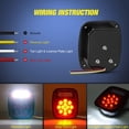 thumbnail image 4 of 2 luces traseras universales de 39 LED para camión, remolque, barco, Jeep, 12 V, con montaje en perno, luz roja/blanca, 4 of 5