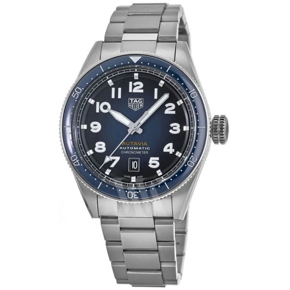 Tag Heuer Autavia Calibre 5 Chronometer 42mm Blue Dial Men's Watch WBE5116.EB0173