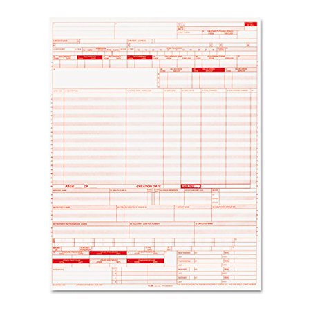 Products 05108 UB04 Insurance Claim Form, 8 1/2 x 11, 2500 Forms
