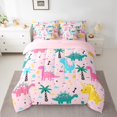 thumbnail image 2 of Jejeloiu Cartoon Animal Dinosaur Twin Bedding Sets,7-Piece,Cartoon Jungle Dino Bedding Comforter Set,Wild Animal Sheet Sets For Boys Girls,Microfiber Room Decorative Reversible, 2 of 7