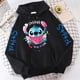 thumbnail image 3 of Sudaderas con capucha de Lilo Stitch de Disney para hombre y mujer, sudadera Harajuku de Anime, ropa de calle gótica Y2k de dibujos animados, Sudadera con capucha de Manga de los años 2000 para mujer, 3 of 5
