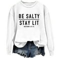 thumbnail image 4 of Clothing! Sweatshirt for Women Be Stay Lit Sweatshirt for Women Loose Fit Sayings Shirt Gifts for Women Oversized Sweatshirt for Women White M, 4 of 4