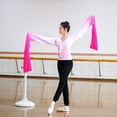 thumbnail image 2 of Dance Long Chiffon Sleeves - Peking Opera Stunts Dancing Practice Long Flowing Inner Sleeves（Rose Red Gradient L）, 2 of 5