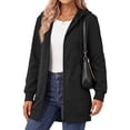 thumbnail image 3 of MOSHU Women Zip Up Hoodies Long Sleeve Cotton Fleece Sweatshirts for Women Casual Hooded Jackets Fall Tops with Pockets, 3 of 10