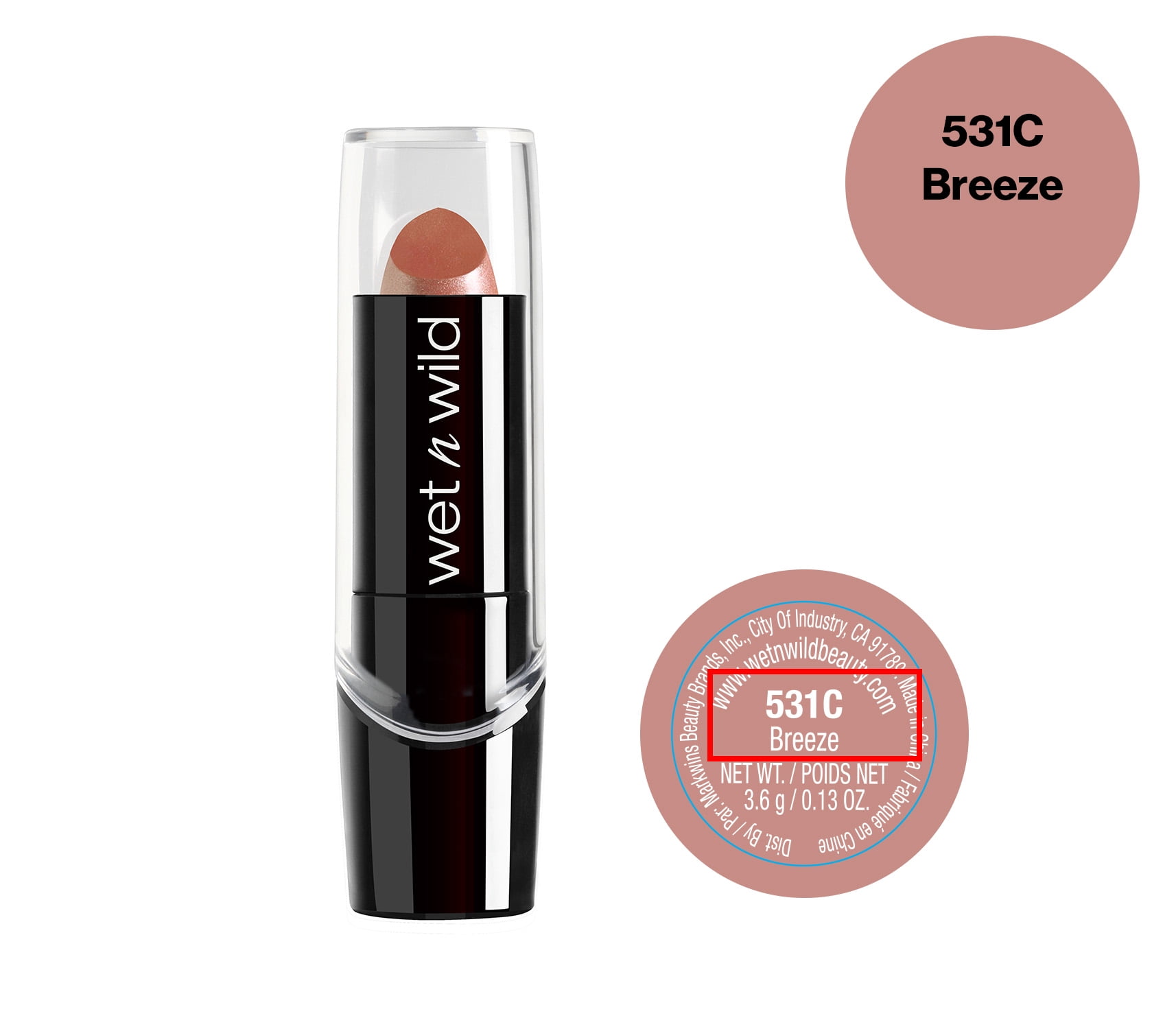 WET N WILD Silk Finish Lippenstift – Raging Red, Mit Vitaminen & Macadamia-Öl, 3,6 G