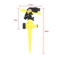 thumbnail image 4 of Lawn Sprinkler 360 Rotating Rasensprenger Water Sprayer 26 41ft Spray Diameter Double Water Inlet Sprinkler Irrigation Tool, 4 of 7