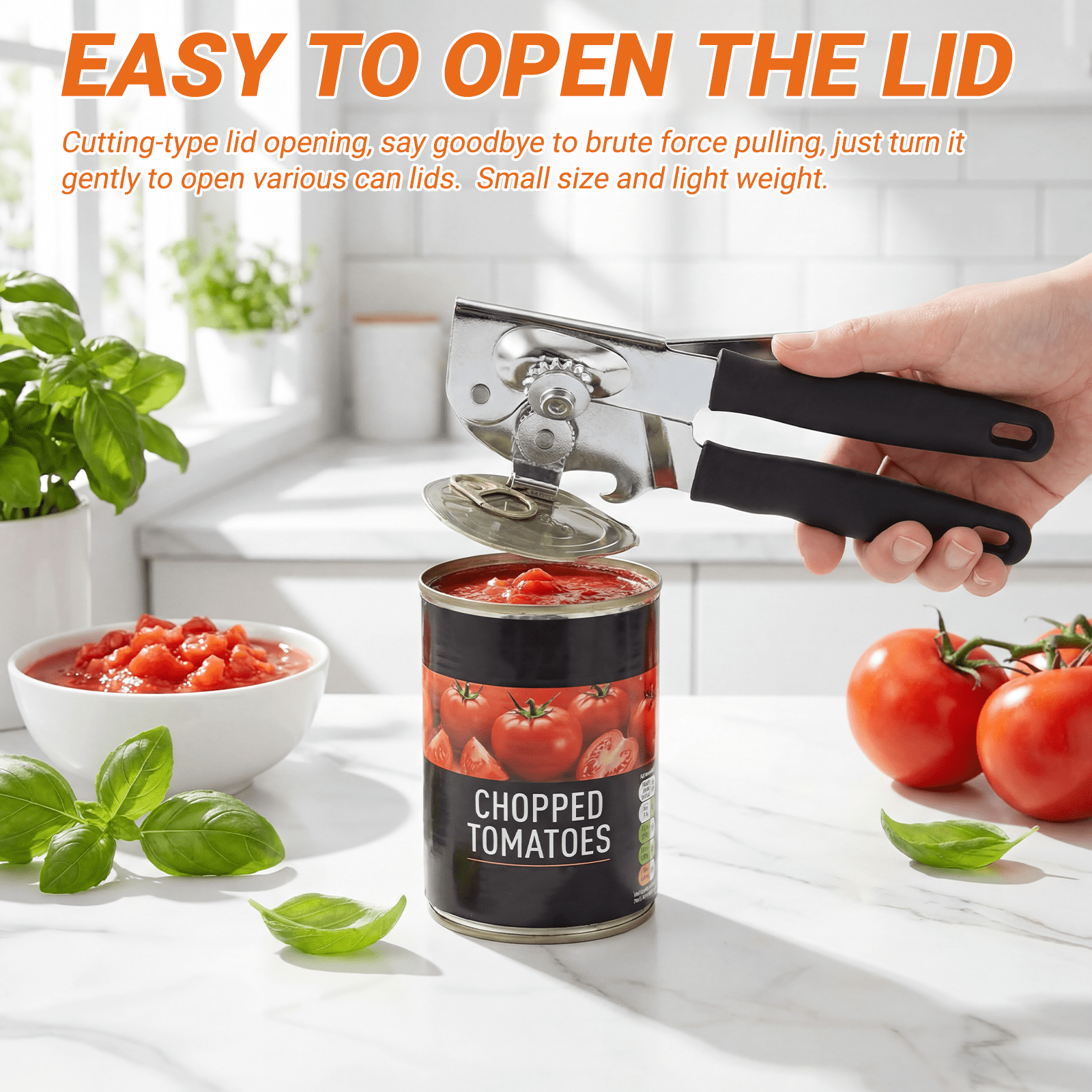 Commercial Can Opener Heavy Duty for Restaurant Kitchen, Manual Can Opener with Hand Crank for Small, Medium & Large Cans, 1 Pack