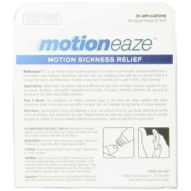 Ocean Global Motioneaze Motion Sickness Relief, 0.08 oz