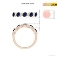 thumbnail image 4 of ANGARA Natural 1 Ct Five Stone Oval Sapphire Swirl Ring with Diamonds in 14K Rose Gold for Women (Size-4x3mm) | September Birthstone, Anniversary, Jewelry Gift for Women | Natural Blue Sapphire Ring, 4 of 9