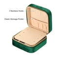 thumbnail image 4 of Unique Bargains Travel Jewelry Case, Small Jewelry Organizer Portable Mini Jewelry Box with Mirror Square Style 2, Green, 4 of 5