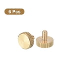 thumbnail image 3 of Unique Bargains Vis Moletées pour Pouce M3x5mm, Lot de 6 Vis Planes pour Pouce en Laiton à Tête Moletée Boulons, 3 of 5