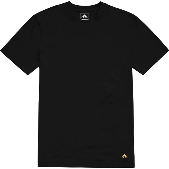 Emerica Men's T-Shirt Embroidered Micro Triangle Logo Short Sleeve Crewneck Tee (Medium, Black)