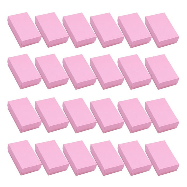 Caja de Papel Colorida Caja de Joyería de Contenedor Titular de Almacenamiento de Joyas rosado perfecl Mini soporte de papel de esponja