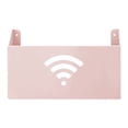 thumbnail image 1 of Langgg Router Holder Storage Box Wall Mounted Remote Control Magazine Organizer Plastic Wire Cord Rack, Pink, 1 of 7