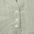 thumbnail image 5 of Up to 65% Off! Xuniizn Linen Shirts for Women Plus Size Summer Casual Button Down V Neck Short Sleeves Shirts Solid Color Loose Lightweight Blouse Tops, Gifts for Mom, 5 of 8