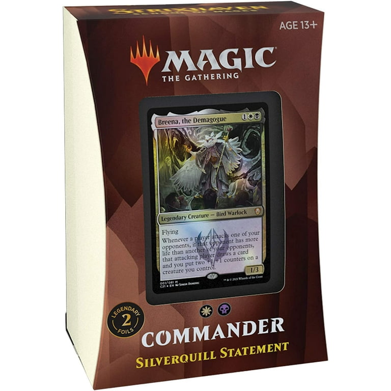 Magic The Gathering Strixhaven Commander Deck  Silverquill Statement (Black -White), 13+ years - Walmart.com