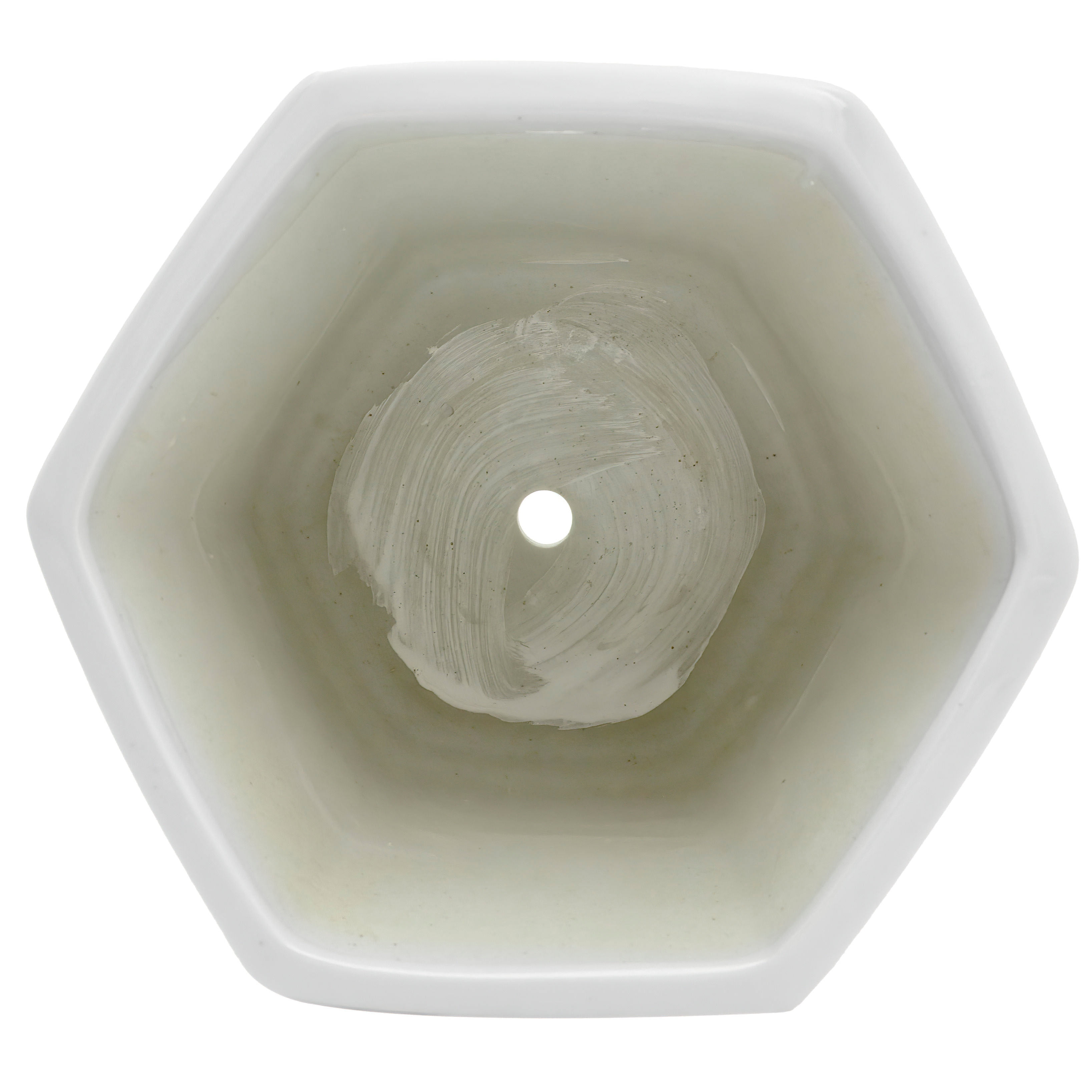 10" White Porcelain Flower Pot