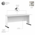 thumbnail image 4 of Studio A 72W L Shaped Gaming Desk with Storage in White - Engineered Wood, 4 of 8