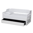 thumbnail image 3 of Baxton Studio Select Modern Wood Expandable King Daybed with Drawer White, 3 of 14