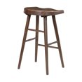 thumbnail image 5 of JERFIT Brown Wood Bar Stools Set of 2, Classic Saddle Seat Pub Stools for Kitchen Island, Counter Height, Durable & Comfortable, 5 of 9