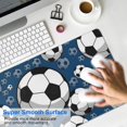 thumbnail image 4 of Long Mouse Pads for Desk,Blue Soccer Balls Pattern Desk Mats on Top Of Desks, Desk Mouse Pad Extra Large with 3mm Non-Slip Base and Stitched Edge for Gaming,Office,Work,Home 31.5"x15.7", 4 of 6