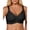 02-Black, variant on Women's Seamless Bras No Underwire Lace Cups Up Bras Soft Wireless Comfort Bralettes Full Coverage