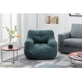 thumbnail image 2 of Bean Bag Chair for Adults, Bean Bag Sofa with Tufted Soft Stuffed Filling, Fluffy and Lazy Sofa with Armrest, Comfy Cozy BeanBag Chairs with Memory Foam for Living Room(Green), 2 of 6
