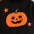thumbnail image 6 of WIBACKER Halloween Outfit Set for Toddler Girls Long Sleeve Pumpkin Sweatshirt+Ghost Print Tutu Skirt Sets Kids Halloween Party Costume, 6 of 11