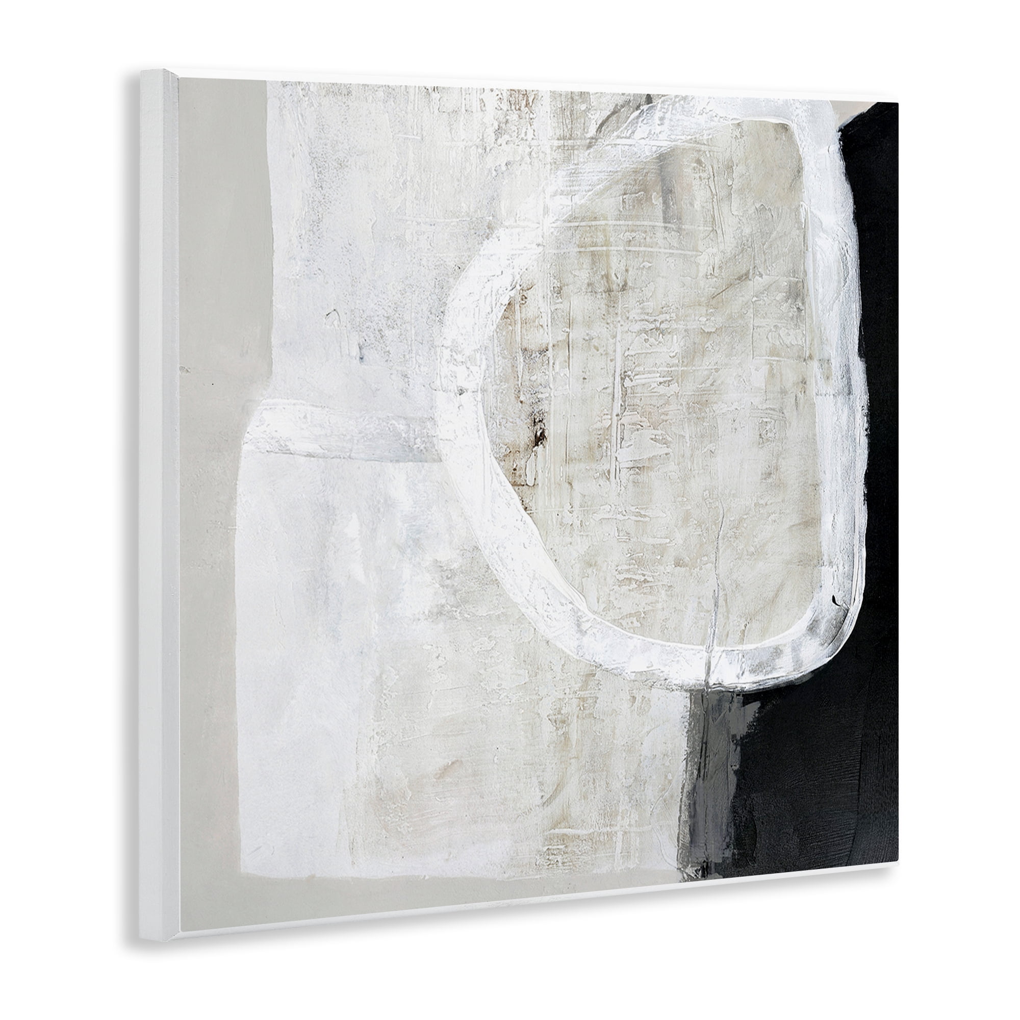 Stupell Industries Modern Neutral Abstraction Abstract Painting Unframed Art Print Wall Art, 12 x 12