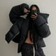 thumbnail image 3 of Chaqueta de mujer con bufanda abotonada, chaqueta de algodón cálida, chaqueta de pan para mujer, 3 of 6