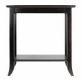 Winsome Wood Genoa End Table with Glass Top, Espresso Finish