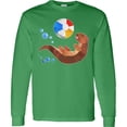 thumbnail image 3 of Inktastic Cute Otter and Beachball Long Sleeve T-Shirt, 3 of 5