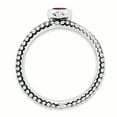thumbnail image 2 of Sterling Silver Stackable Expressions Polished Cr.R Heart Ring Size 6, 2 of 3