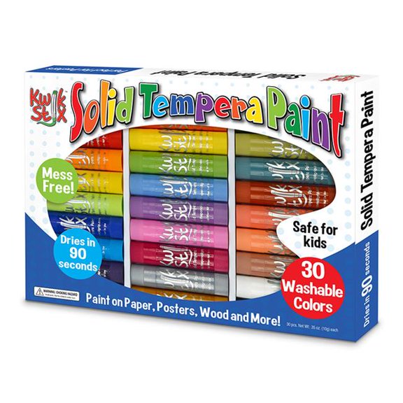 The Pencil Grip  Kwik Stix Tempera Paint Art 30 Colors Set, Assorted Color