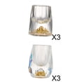 thumbnail image 1 of 6 vasos de licor de cristal de licor de estilo chino con lámina de oro de 15 ml Soledad Utensilios de licor, 1 of 10