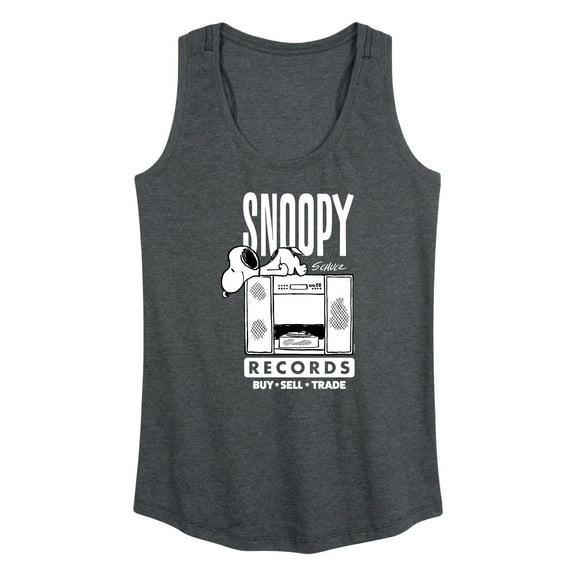 Peanuts - Snoopy Records - Women's Racerback Tank Top