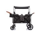 thumbnail image 6 of Ucades Wagon Stroller for 4 Kids, Foldable 4-Seater Stroller Wagon with Removable Canopy, Snack Tray, Convertible Seats, 5-Point Harness, Dual Adjustable Handles, All-Terrain PU Wheels, Black, 6 of 10