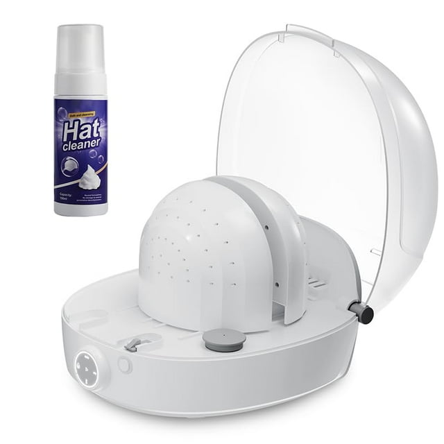 Máquina para el cuidado de gorras Pthena, limpieza a vapor, planchado y secado de gorras de béisbol con limpiador.