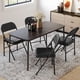 thumbnail image 3 of 4-pack padded folding sillas: portable, stackable, y foldable con soft padded cushion y back, commercial seat con metal frame para oficina, wedding, dining, y outdoor use, negra, 3 of 6