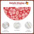 thumbnail image 5 of Bingfone Christmas Tree Skirt Mat Christmas Decoration Interior 30"-Red Hibiscus Flower, 5 of 8
