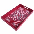 thumbnail image 1 of Benzara BM158316 Plateau de Service Laqué 2 x 13 x 19,7 Po&44; Rouge, 1 of 1