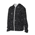 thumbnail image 2 of Pofeuu Spider Web Black Print Sun Protection Outdoor Lightweight Full Zip UV Cooling Hoodie Long Sleeve Summer Clothing for Outdoor Hiking-Small, 2 of 5